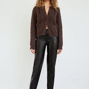 ARITZIA - Wilfred Melina Pant - Black - Vegan Leather - SIZE 0 SHORT